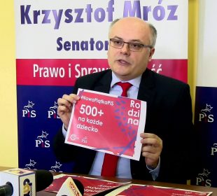 Senator Mróz przedstawia tzw. piątkę Kaczyńskiego