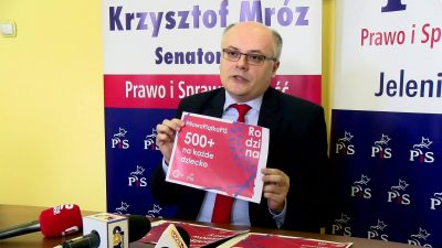 Senator Mróz przedstawia tzw. piątkę Kaczyńskiego