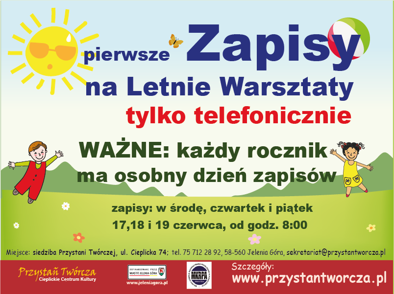 Ruszyły zapisy na letnie warsztaty!