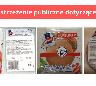 UWAGA!Ostrzeżenie publiczne dotyczące żywności!