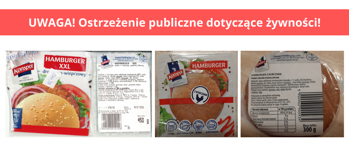 UWAGA!Ostrzeżenie publiczne dotyczące żywności! UWAGA!Ostrzeżenie publiczne dotyczące żywności!