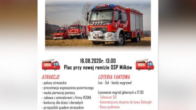 Charytatywny festyn strażacki w Miłkowie juz w niedzielę Charytatywny festyn strażacki w Miłkowie juz w niedzielę