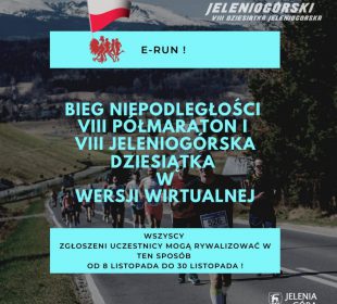 Bieg Niepodległości – VIII Półmaraton i VIII Jeleniogórska Dziesiątka w wersji wirtualnej.