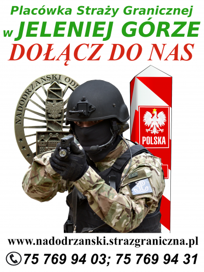 Chcesz zostać funkcjonariuszem Straży Granicznej?Już teraz możesz złożyć dokumenty w Placówce Straży Granicznej w Jeleniej Górze.