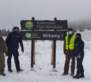 Wspólne działania Policji i straży leśnych w ramach akcji Zima.