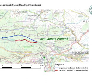 Fragment drogi Górzynieckiej tymczasowo zamknięty Fragment drogi Górzynieckiej tymczasowo zamknięty