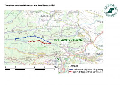 Fragment drogi Górzynieckiej tymczasowo zamknięty