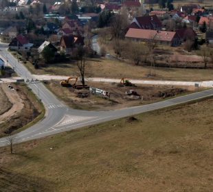 Trwa budowa ronda w Podgórzynie