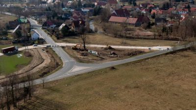 Trwa budowa ronda w Podgórzynie