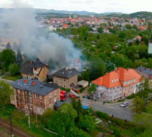 Pożar budynku przy Karola Miarki