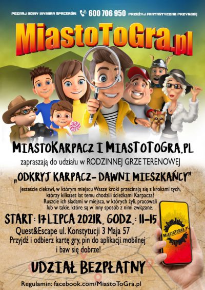 Gra terenowa “Odkryj Karpacz-dawni mieszkańcy”