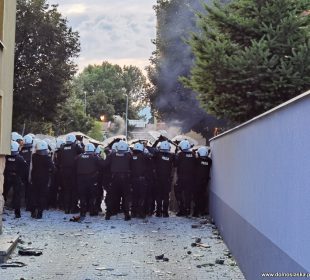 Lubińska Komeda Policji stanęła w ogniu protestów i zamieszek