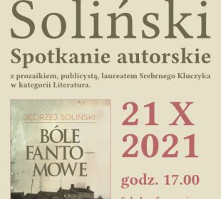 Spotkanie autorskie z Jędrzejem Solińskim Spotkanie autorskie z Jędrzejem Solińskim
