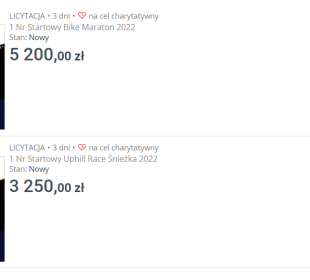 Uphill Race Śnieżka i Bike Maraton razem z WOŚP. Licytujemy „jedynki”!