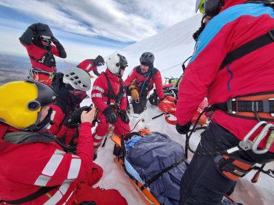 Akcja ratunkowa GOPR-u na zboczach Śnieżki