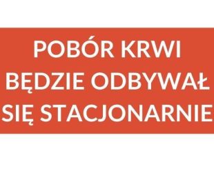 Od 16 lutego stacjonarny pobór krwi w Jeleniej Górze