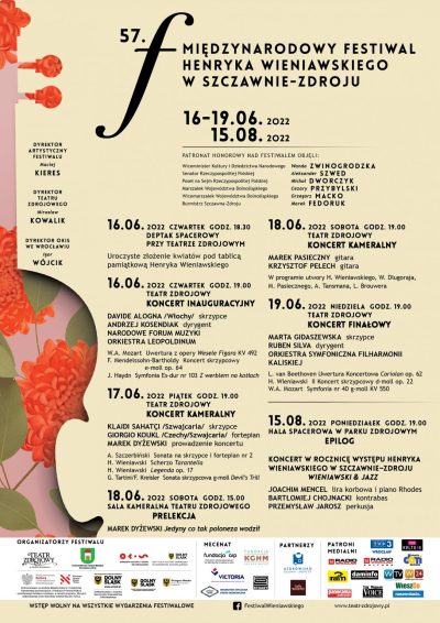 57. Międzynarodowy Festiwal Henryka Wieniawskiego w Szczawnie-Zdroju 57. Międzynarodowy Festiwal Henryka Wieniawskiego w Szczawnie-Zdroju