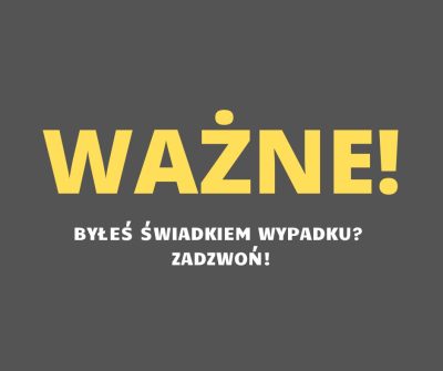 Byłeś świadkiem wypadku – zadzwoń