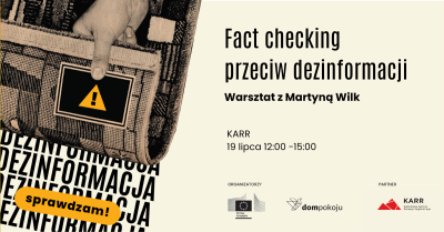 Fact checking przeciw dezinformacji – warsztaty z Martyną Wilk w Jeleniej Górze Fact checking przeciw dezinformacji – warsztaty z Martyną Wilk w Jeleniej Górze