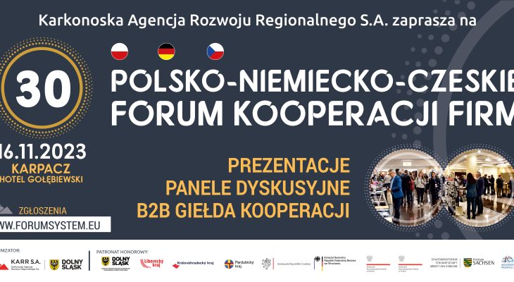 Weź udział w 30. Polsko-Niemiecko-Czeskim Forum Kooperacji Firm i Poszerz Swoje Horyzonty Biznesowe! Weź udział w 30. Polsko-Niemiecko-Czeskim Forum Kooperacji Firm i Poszerz Swoje Horyzonty Biznesowe!