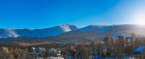 Panoramic view of the Sniezka mountain